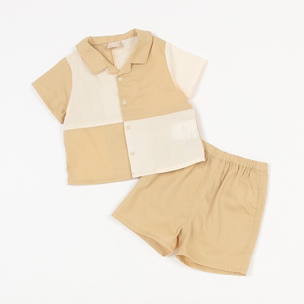 【リンク】パッチワークシャツセットアップ(ベビー)