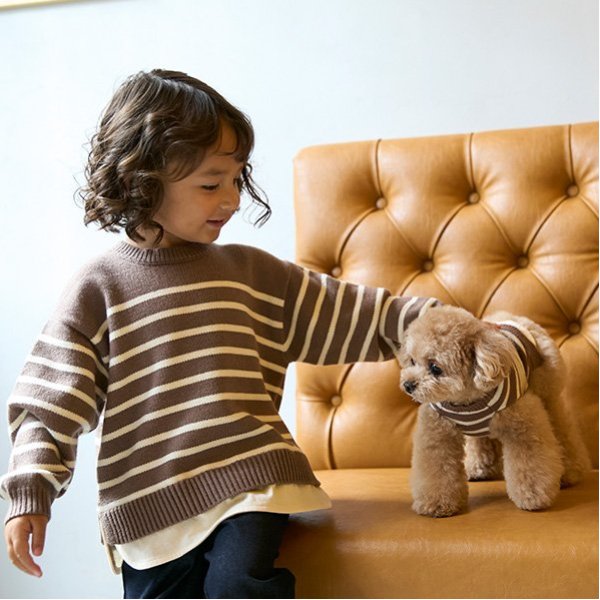 【ウォッシャブル】ボーダーニット