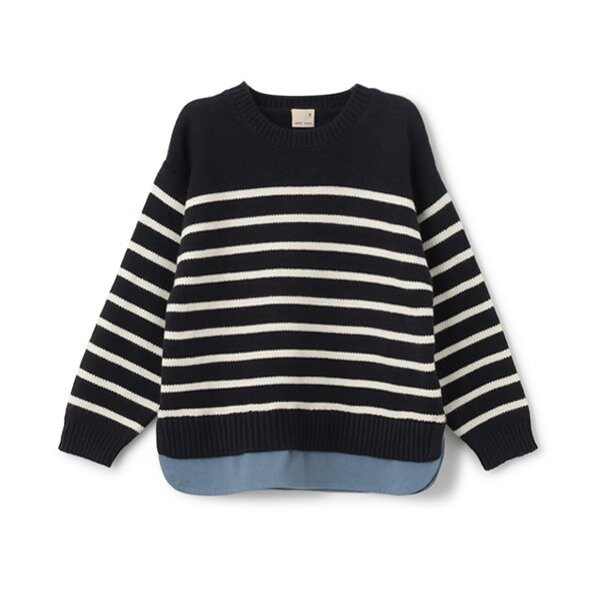 【ウォッシャブル】ボーダーニット