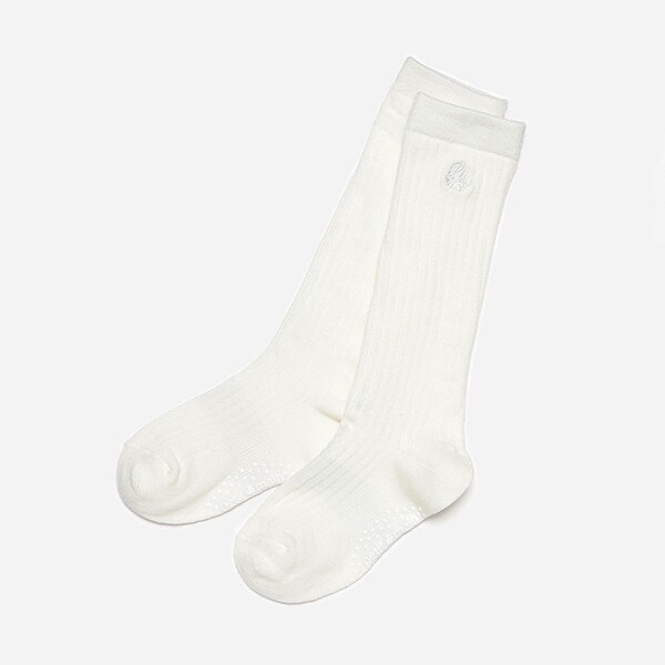 ワンポイント刺繍ハイソックス