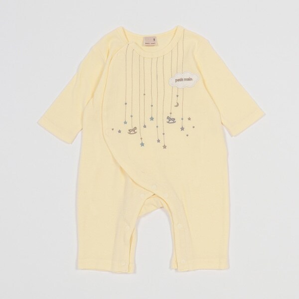 【オーガニック】星刺繍カバーオール