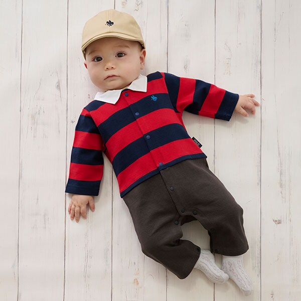 【POLO BCS】ボーダーカバーオール