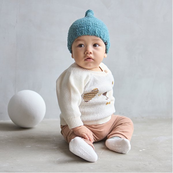 犬柄ニット＋パンツセット