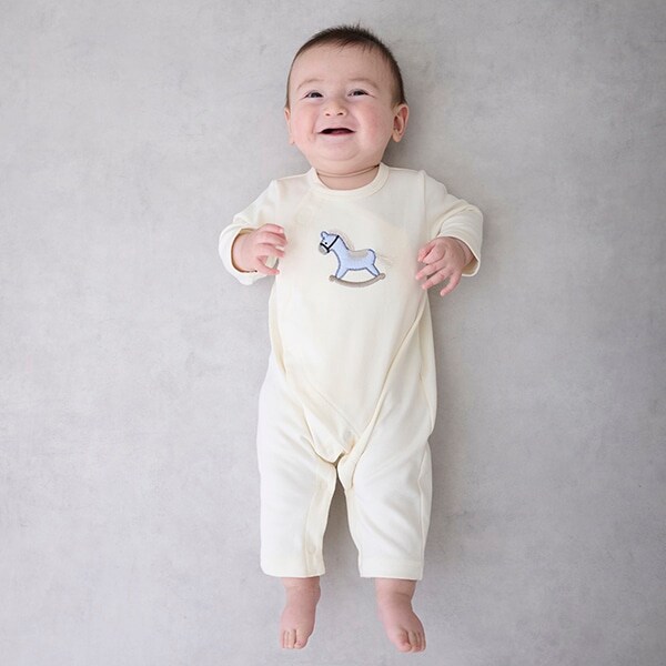 【弱酸性】モチーフアップリケカバーオール