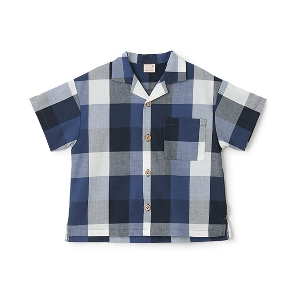 【リンク】マルチ柄開衿半袖シャツ(キッズ)