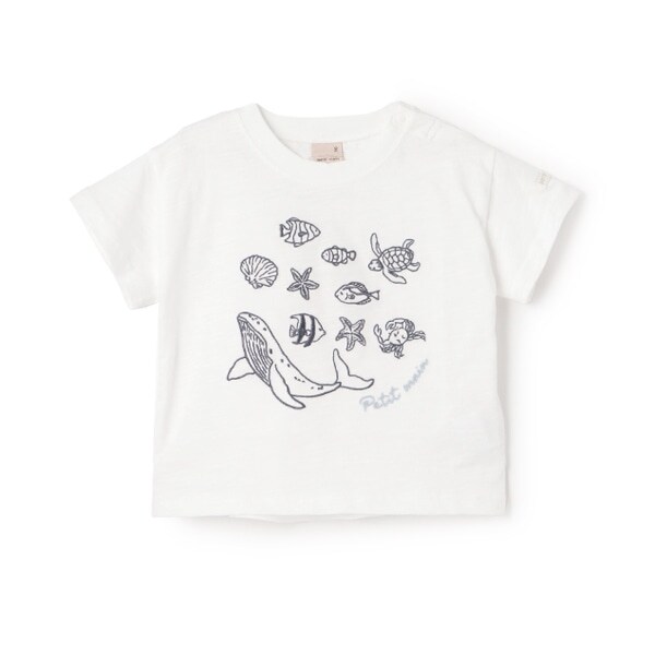 【接触冷感】海刺しゅう半袖Tシャツ(キッズサイズ)