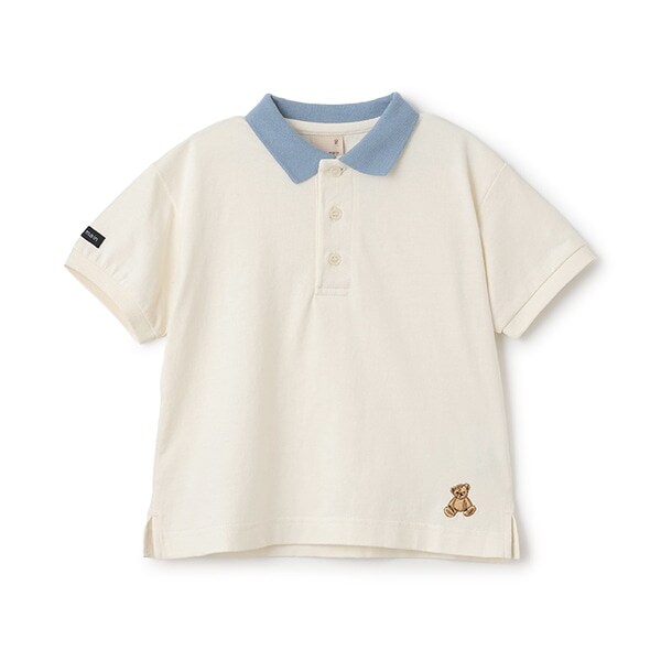 【接触冷感】ポロ衿配色半袖Tシャツ