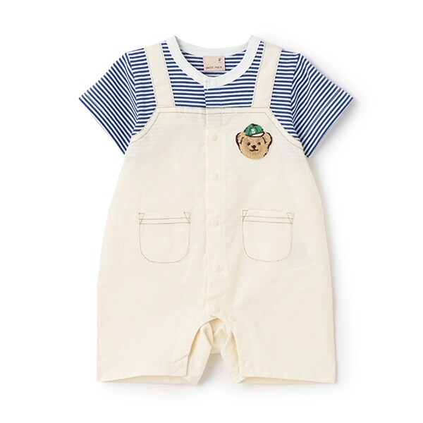 サロペ風半袖カバーオール