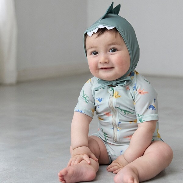 【SWIM】なりきりキャップつき総柄水着