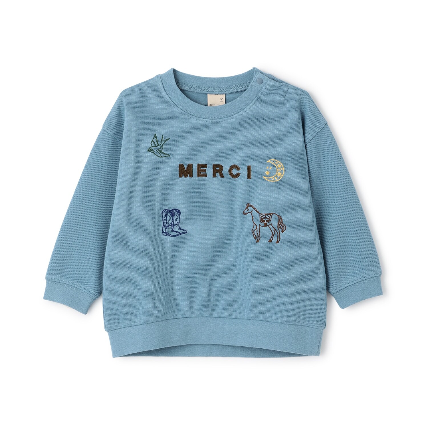 ロゴモチーフ接結長袖Tシャツ