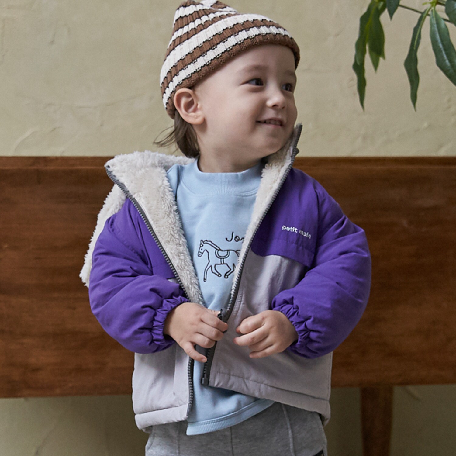 【洗える】リバーシブル切替ブルゾン