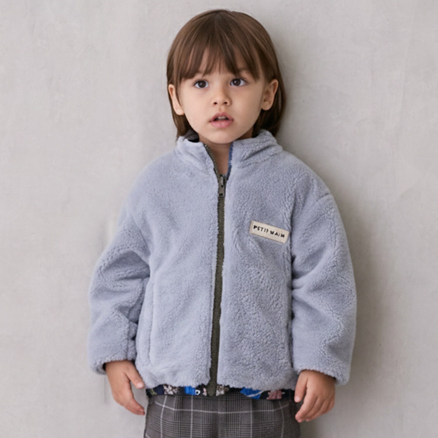 【撥水加工】柄×ボアブルゾン