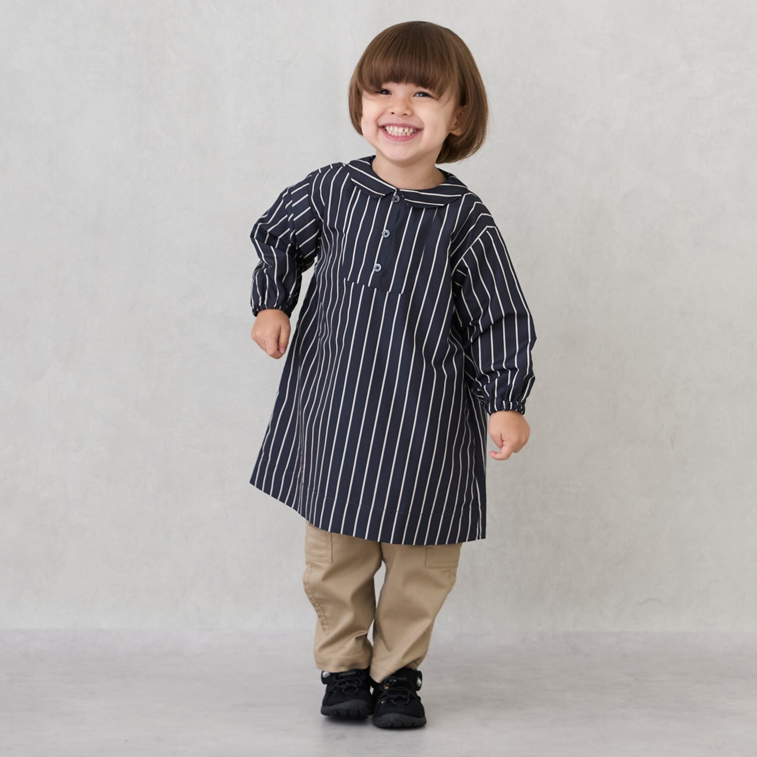 【撥水加工】エプロンスモック/L