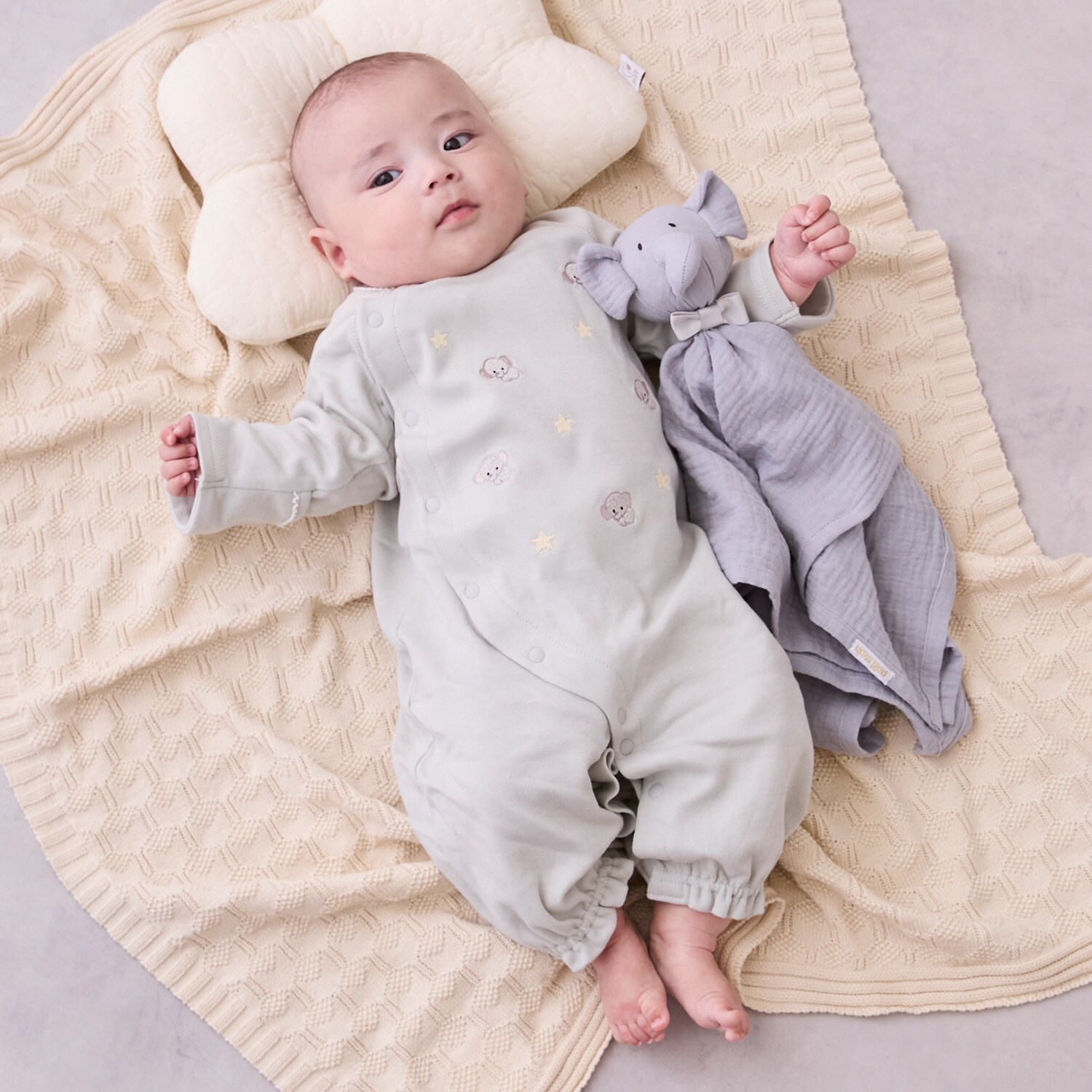 【オーガニック】アニマル刺しゅう2WAYオール