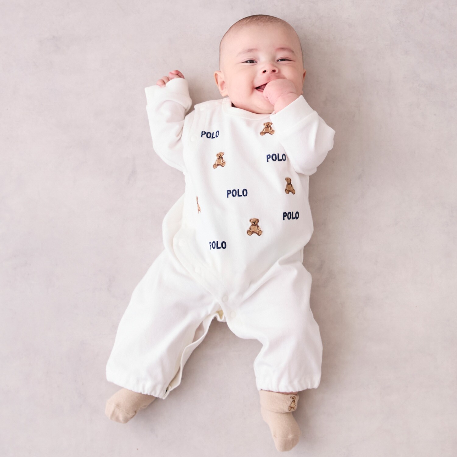 【POLO BCS】モチーフ刺繍長袖2WAYオール