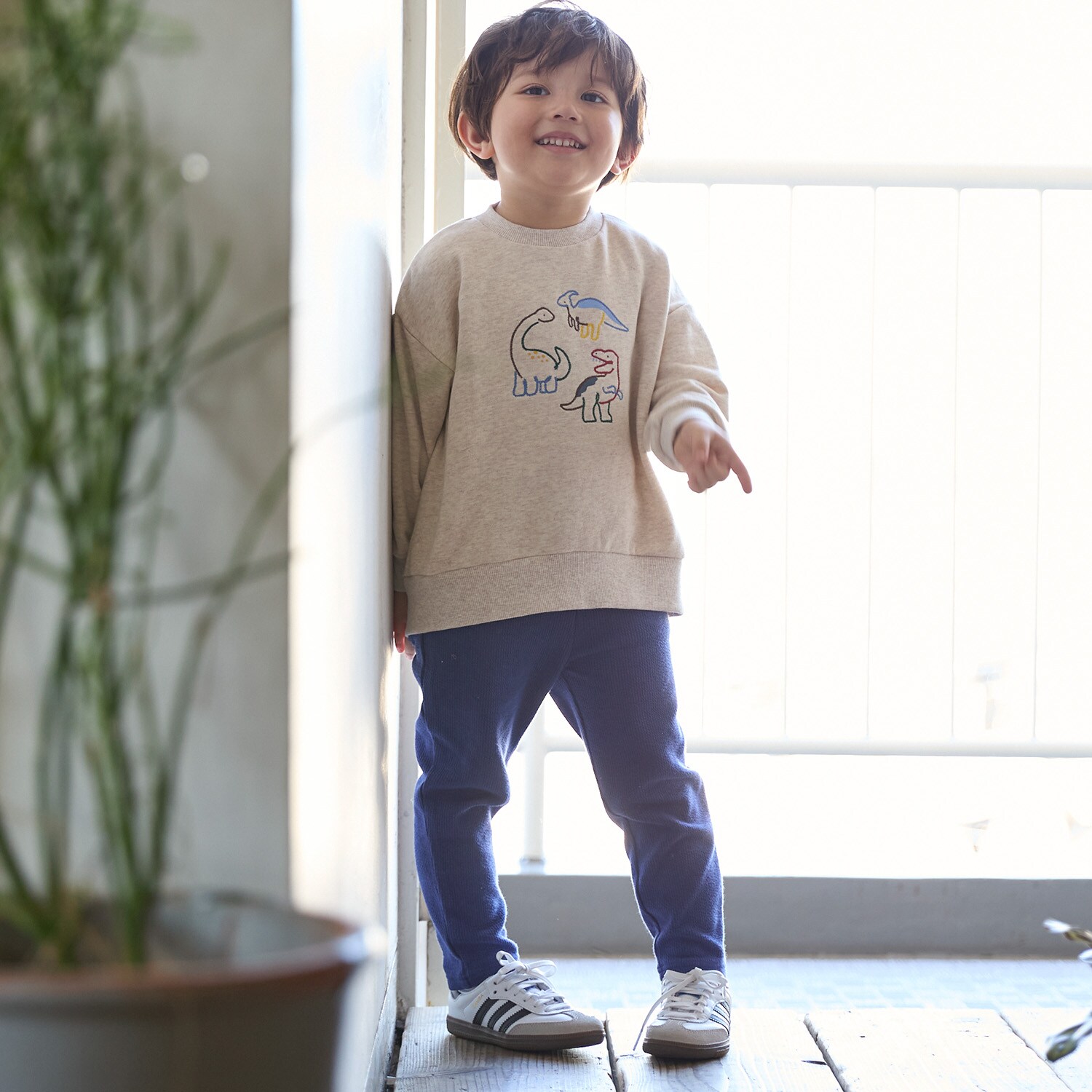 【防汚】フワのびっとテレコレギンス