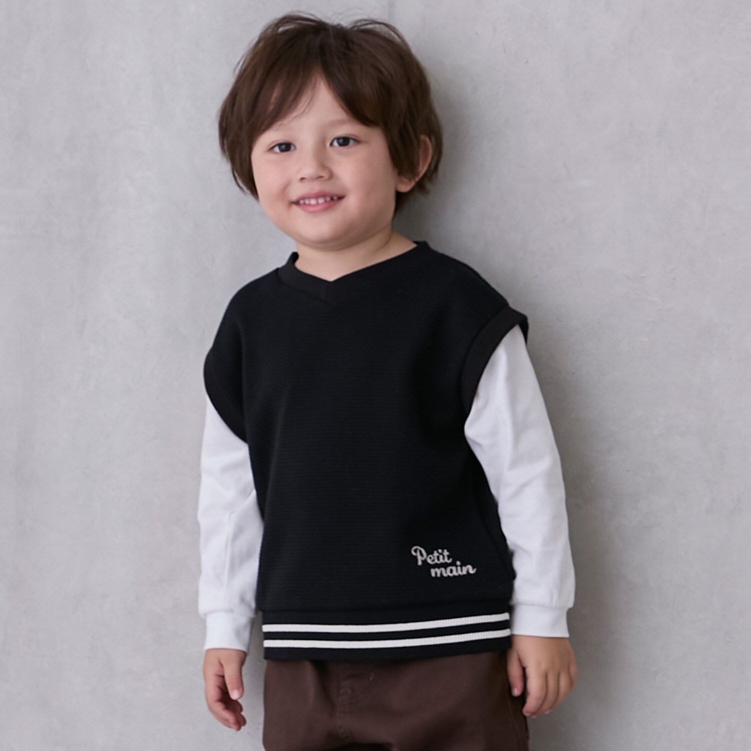 ベストレイヤード長袖Tシャツ