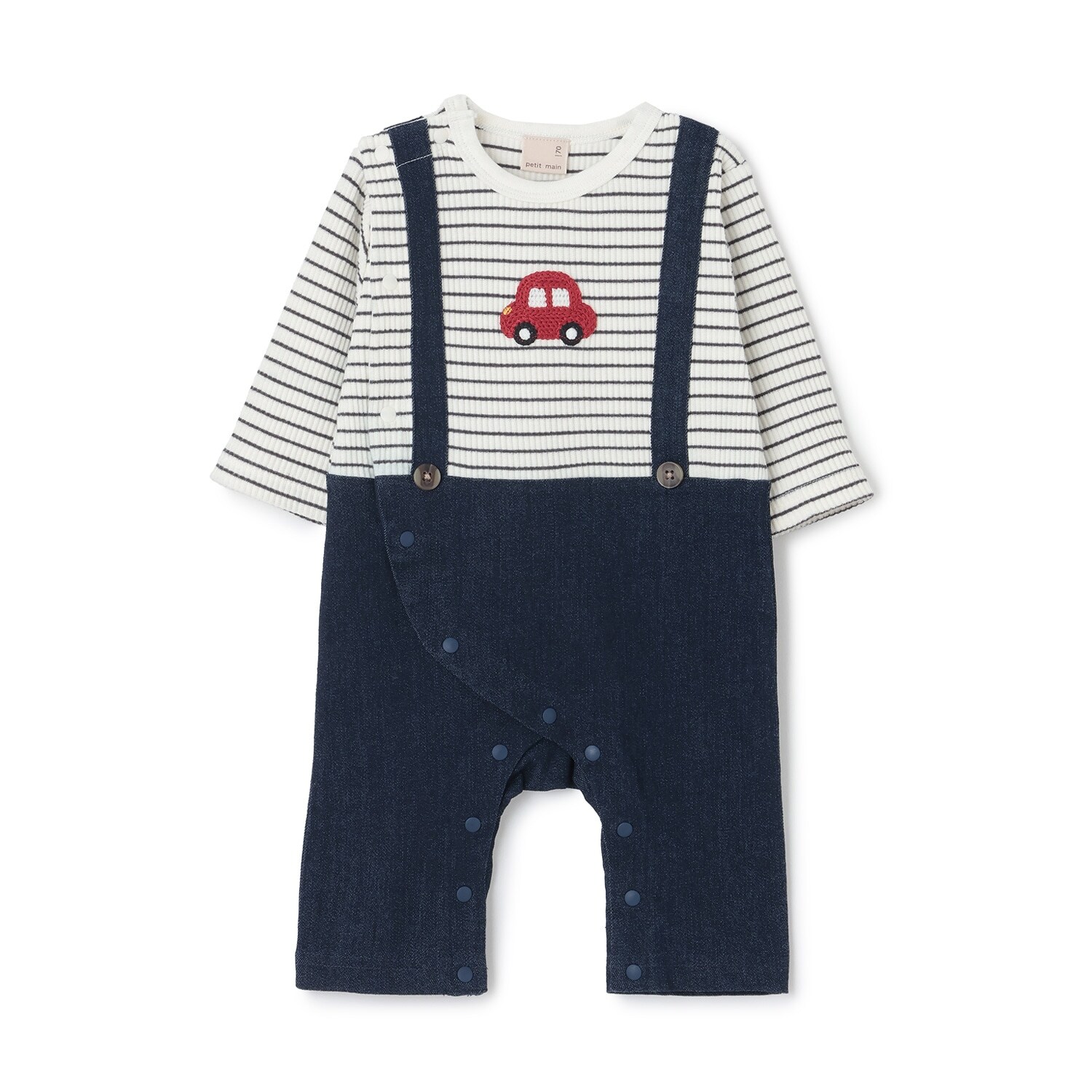 サス付きモチーフカバーオール