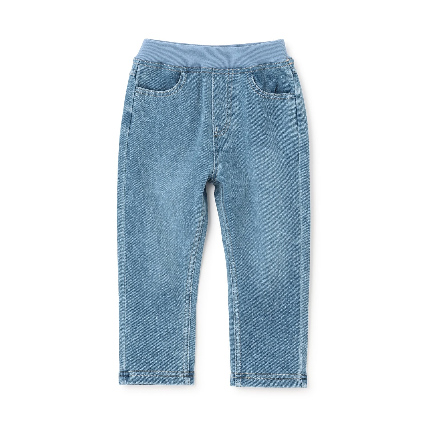 カットデニムロングパンツ