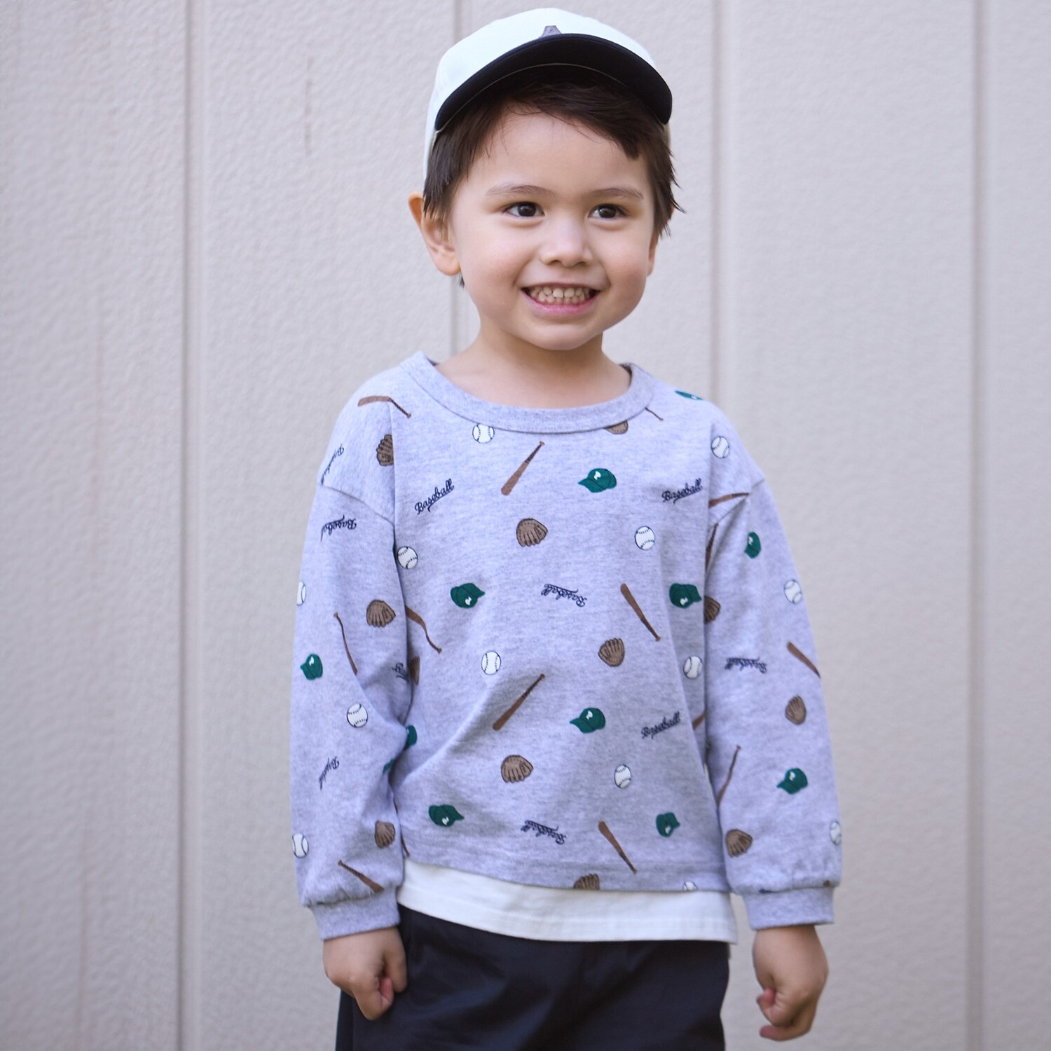 【防汚】マルチ柄長袖Tシャツ