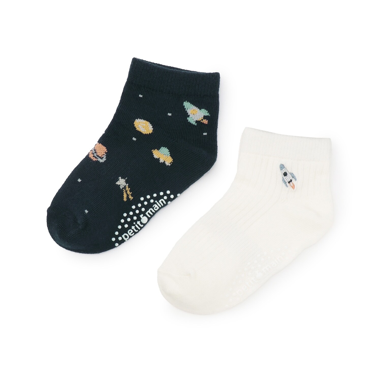 宇宙柄ショートソックス2P