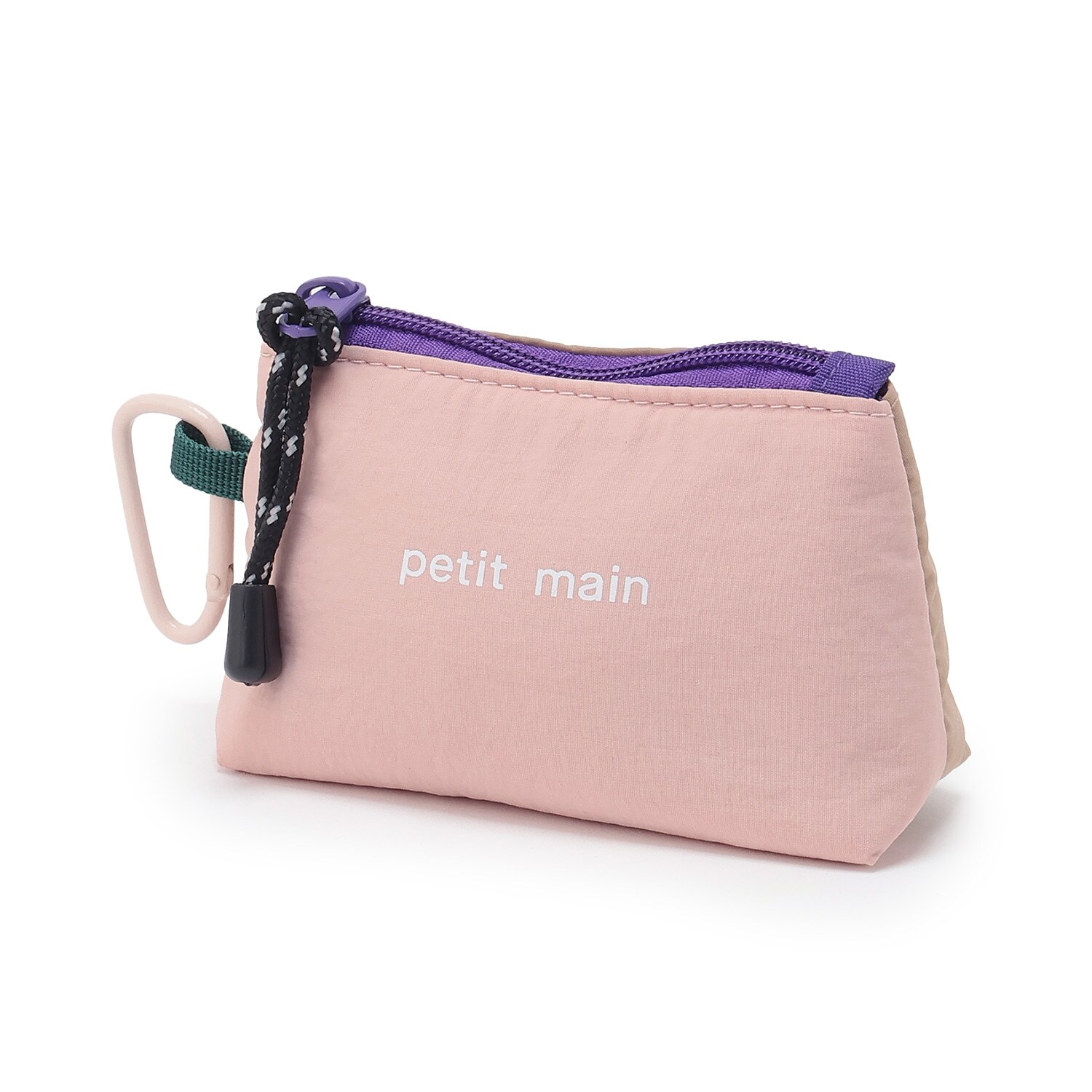 【すぐ取り出せてなくさない】カラビナ付きシャカシャカミニポーチ/LG