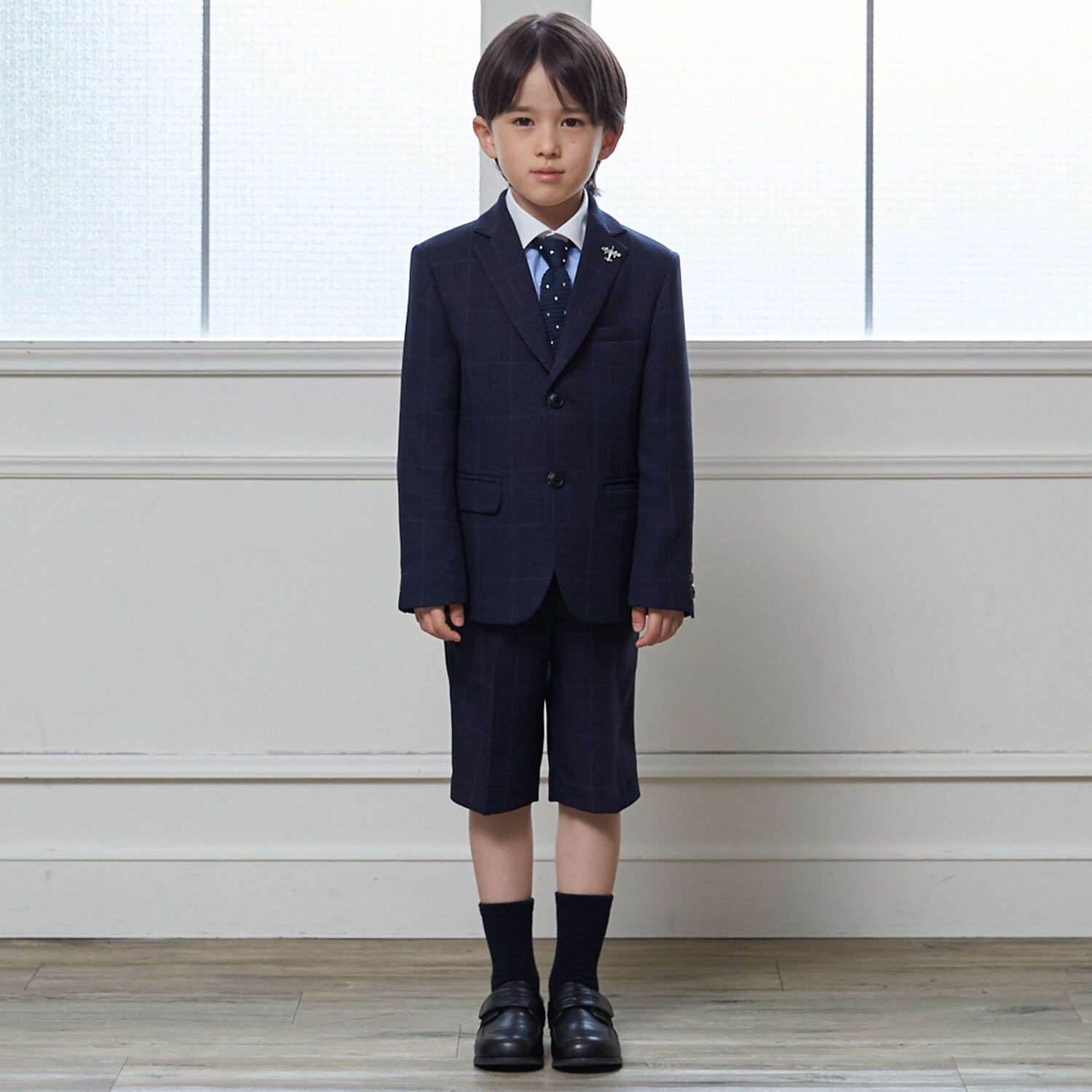 【フォーマル】チェックJK+ハーフパンツセット