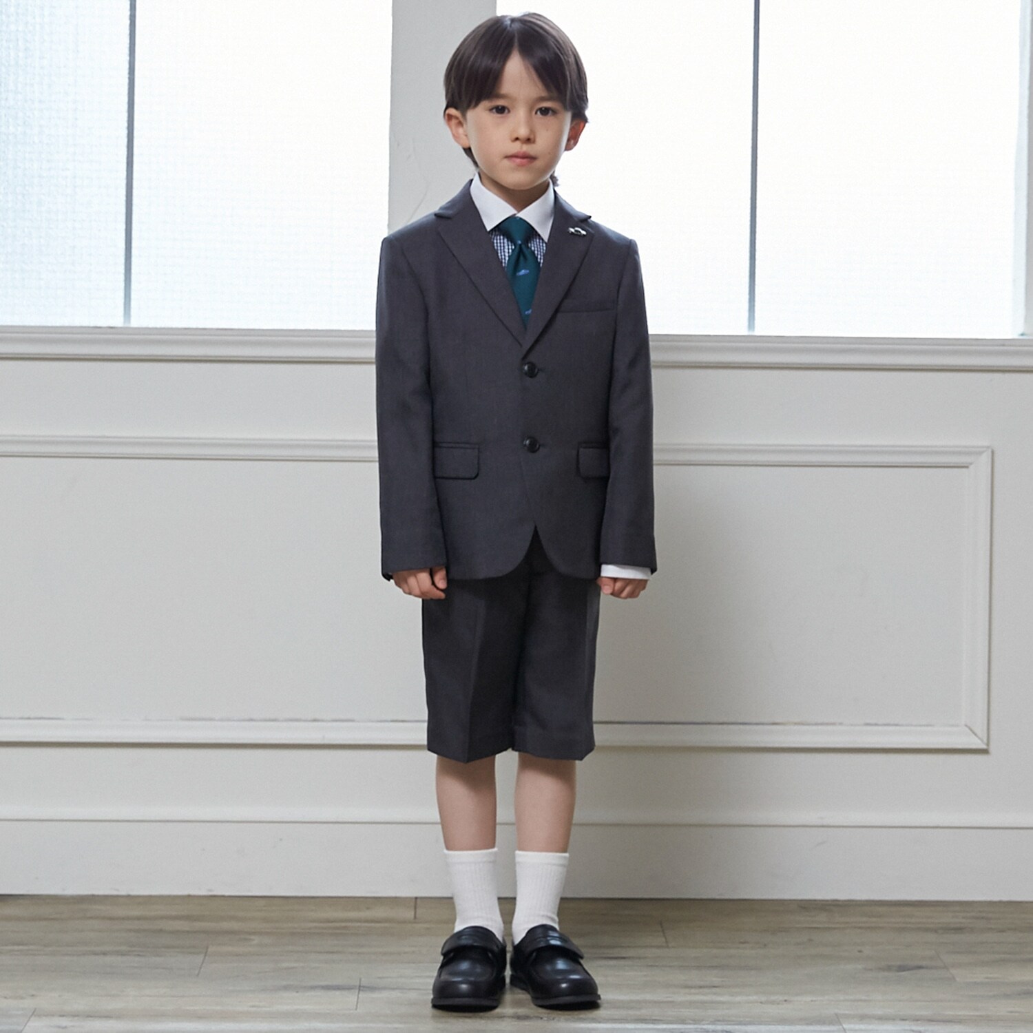 【フォーマル】グレーJK+ハーフパンツセット