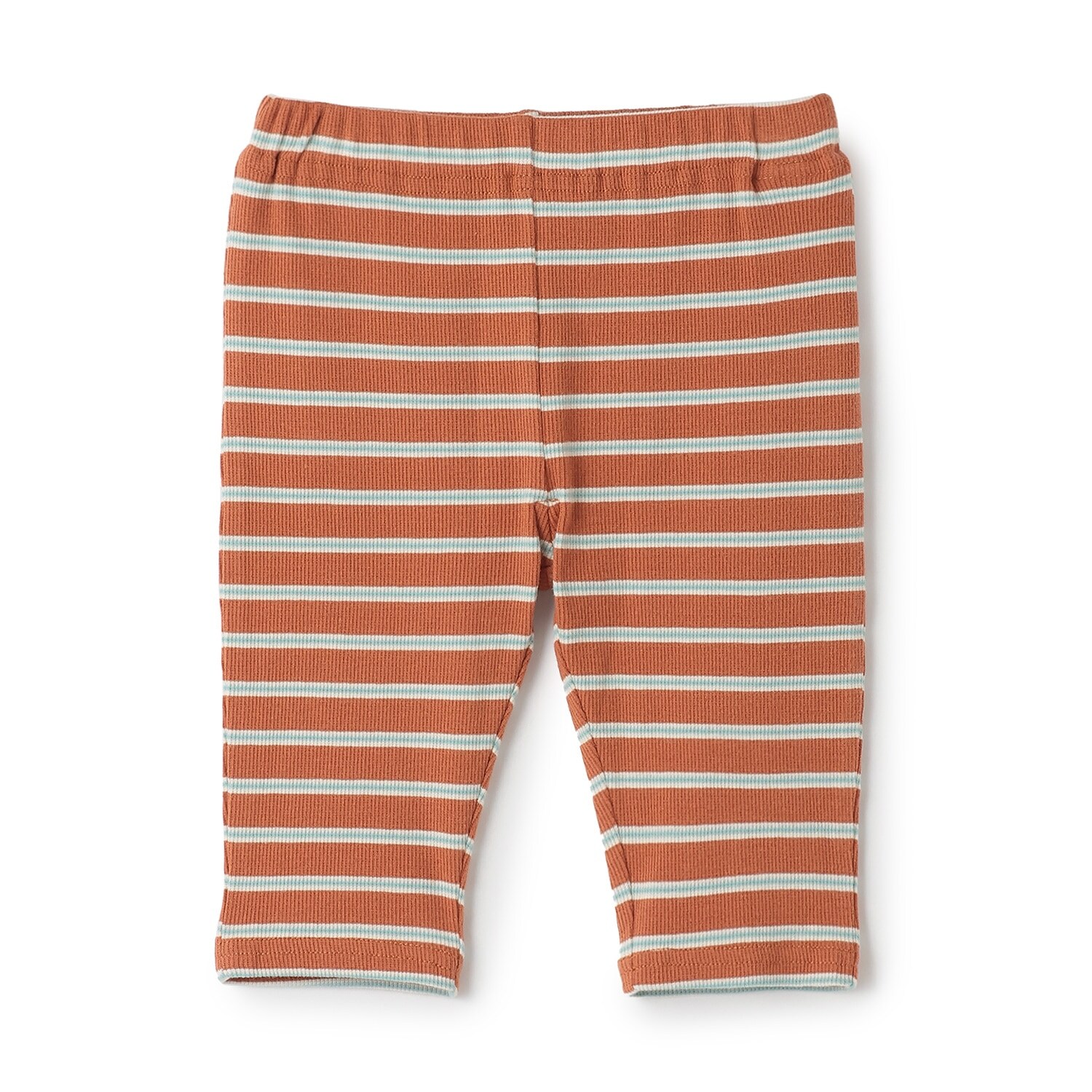 【接触冷感】ボーダーテレコ7分丈レギンス