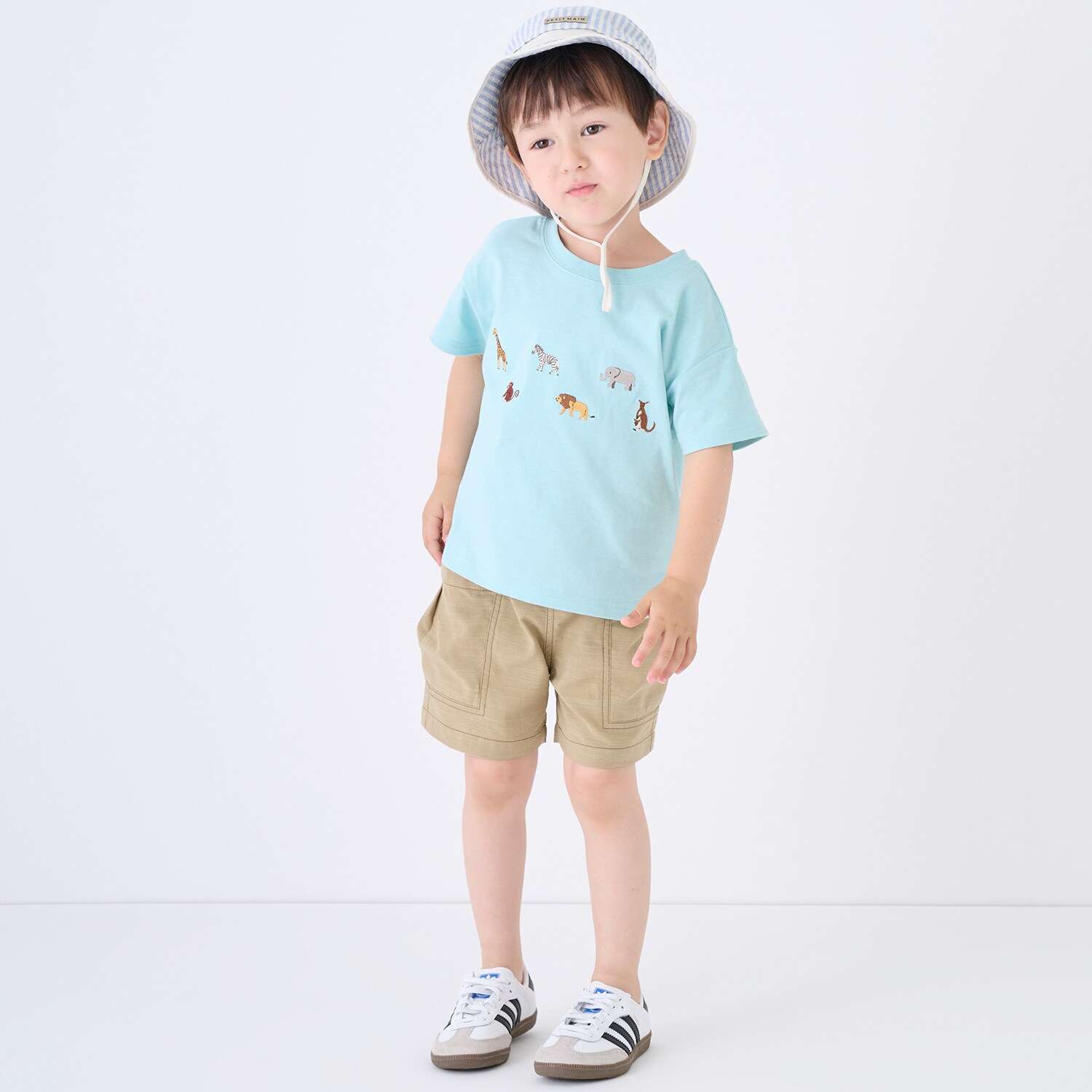 綿レーヨン布帛ショートパンツ