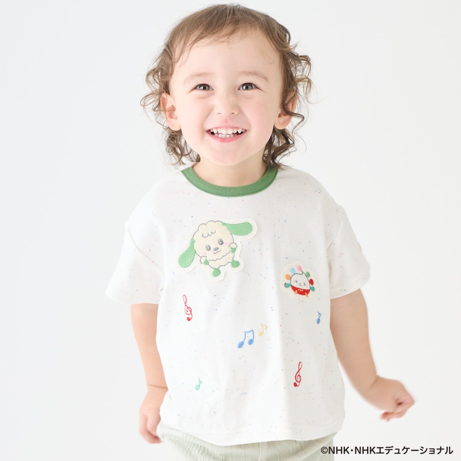 【いないいないばあっ！】音符刺繍半袖Tシャツ