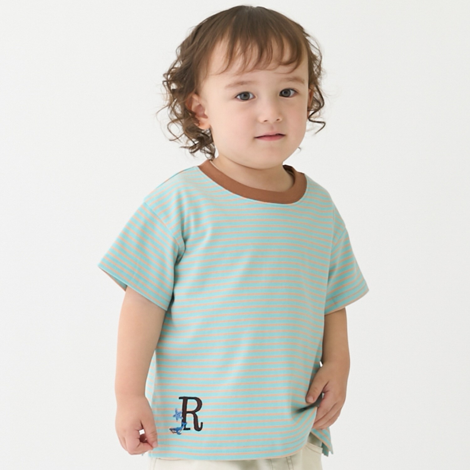 【防汚】カラーボーダー半袖Tシャツ