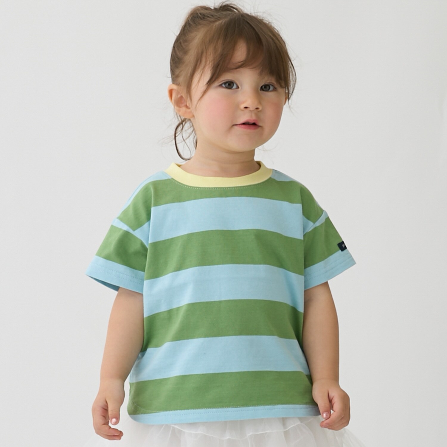 【WEB限定カラー/食品防汚】ボーダー半袖Tシャツ