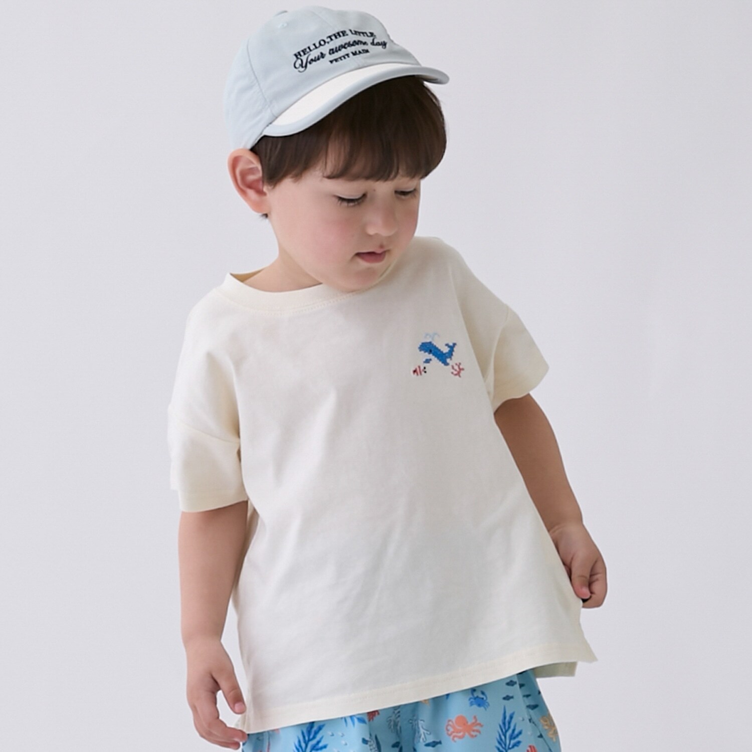 【食品防汚】刺しゅう半袖Tシャツ