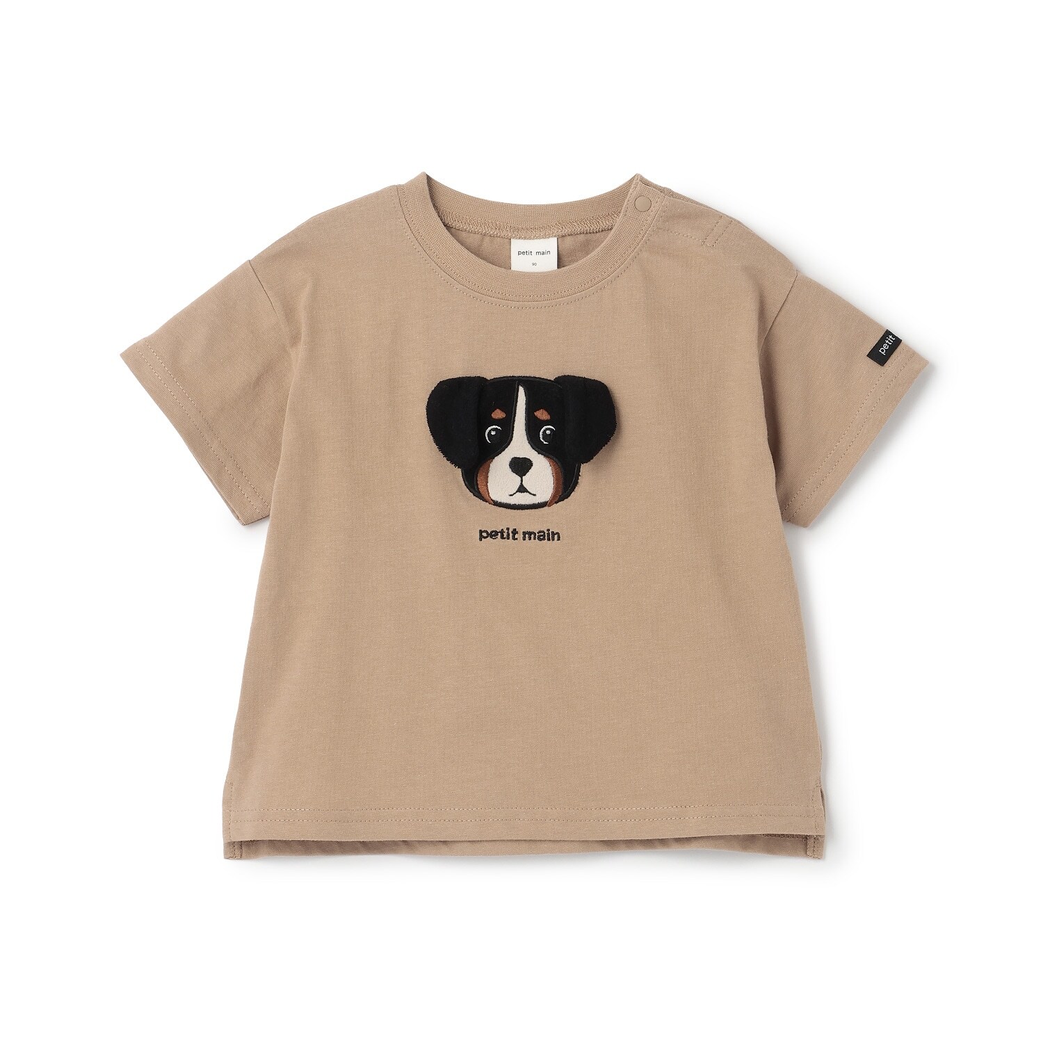 【接触冷感】DOGアップリケ半袖Tシャツ