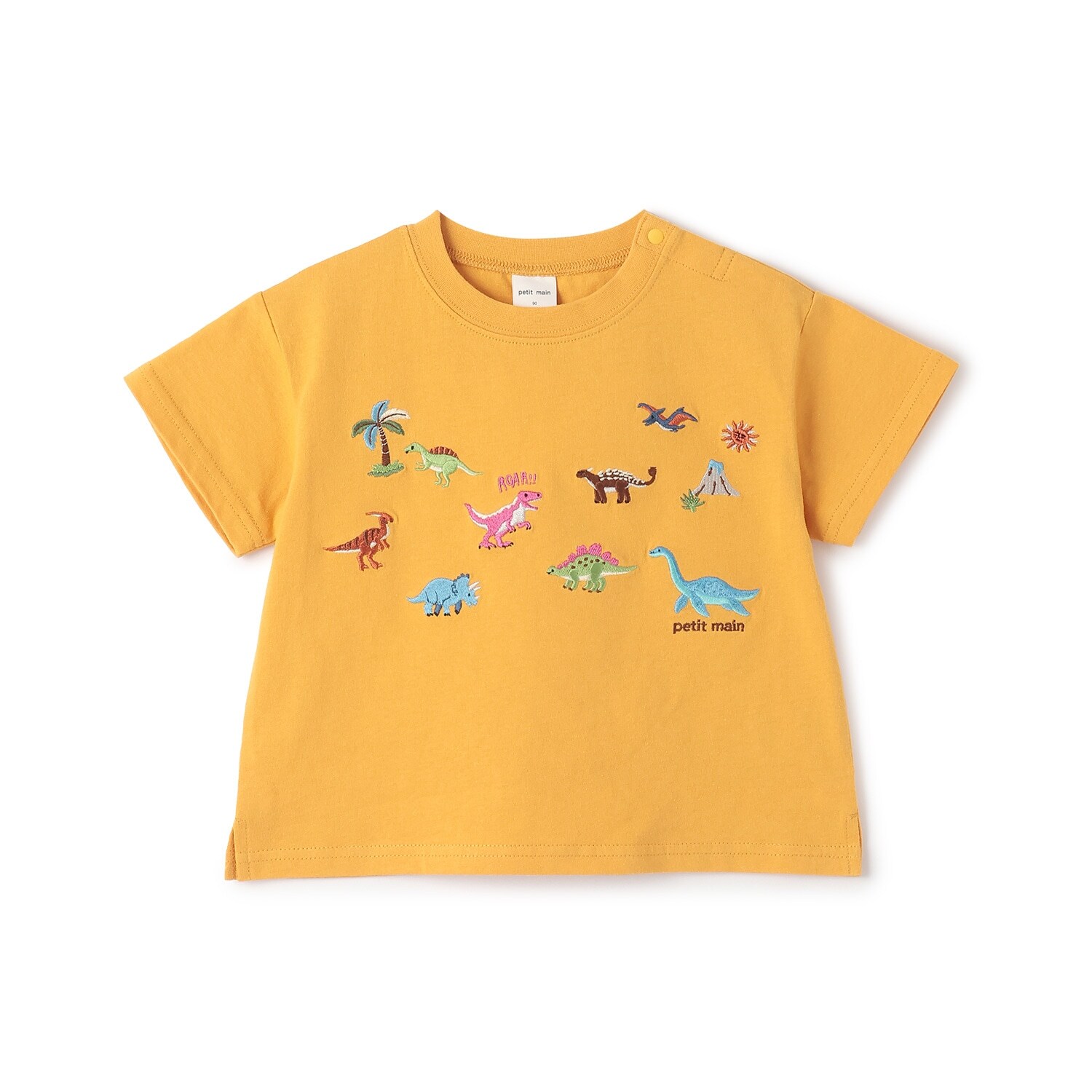 【接触冷感】恐竜刺しゅう半袖Tシャツ