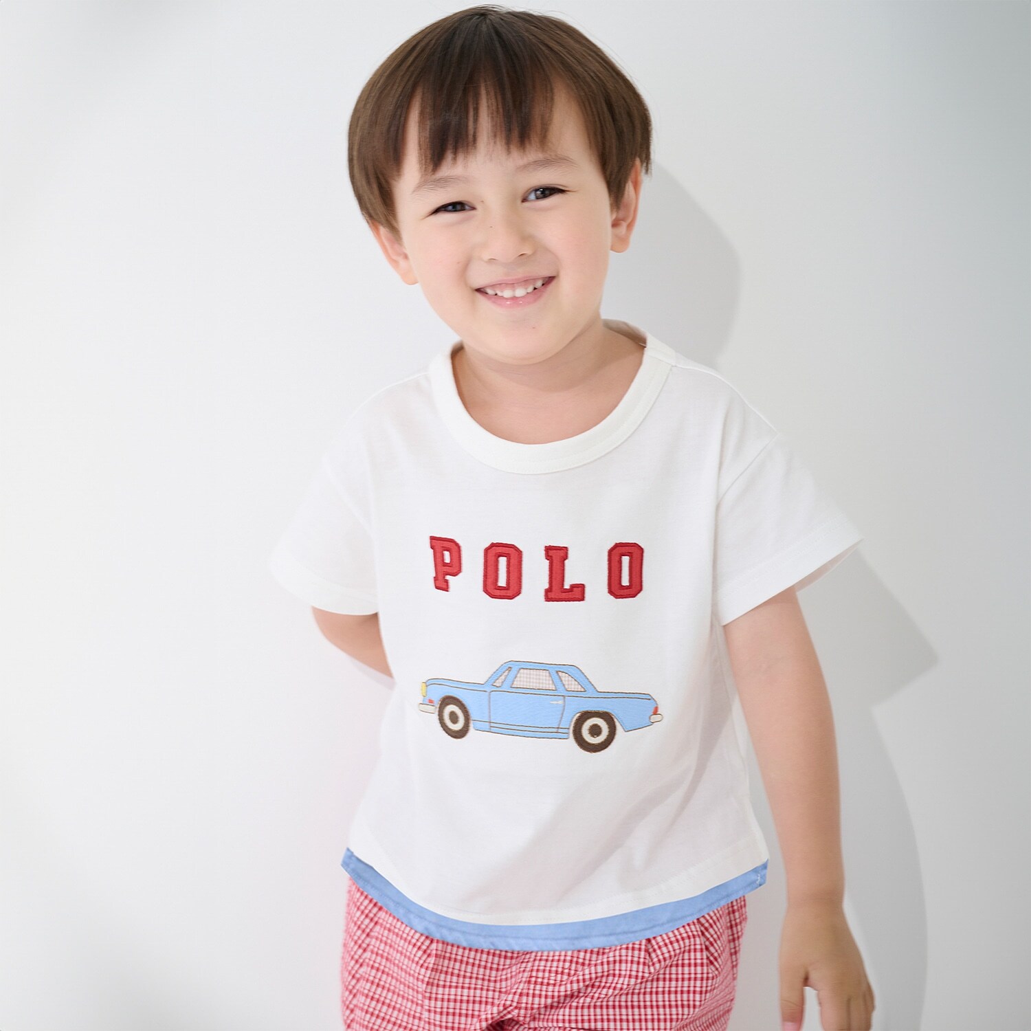 【POLO BCS】アップリケ半袖Tシャツ