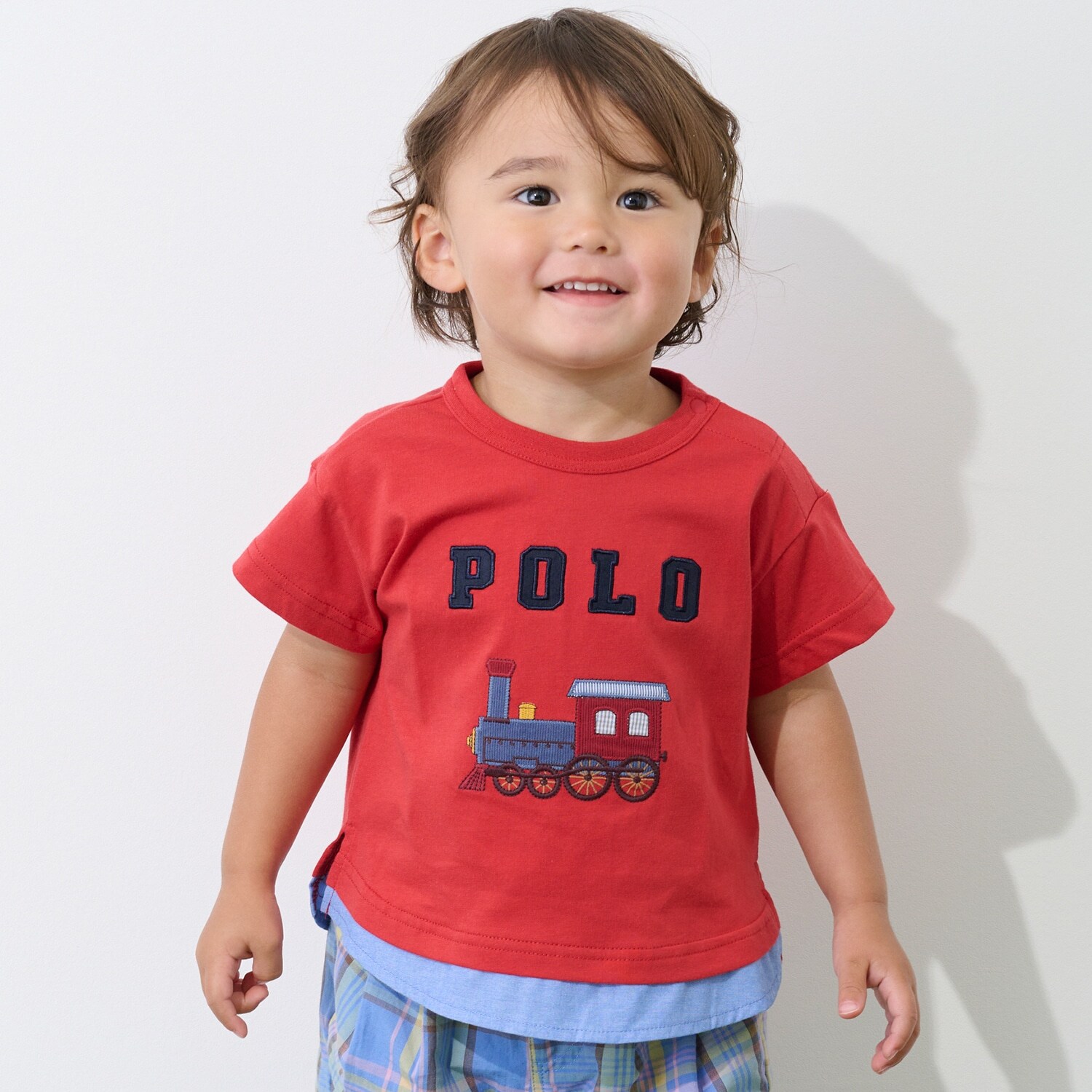 【POLO BCS】アップリケ半袖Tシャツ