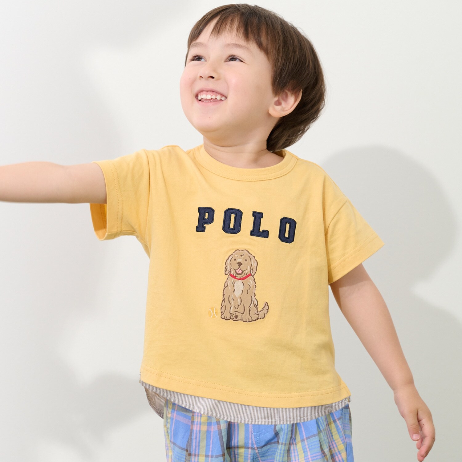 【POLO BCS】アップリケ半袖Tシャツ
