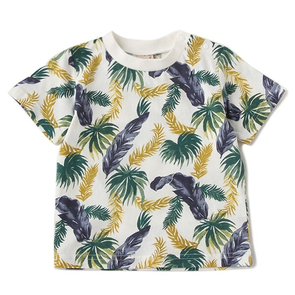 リーフ柄Tシャツ