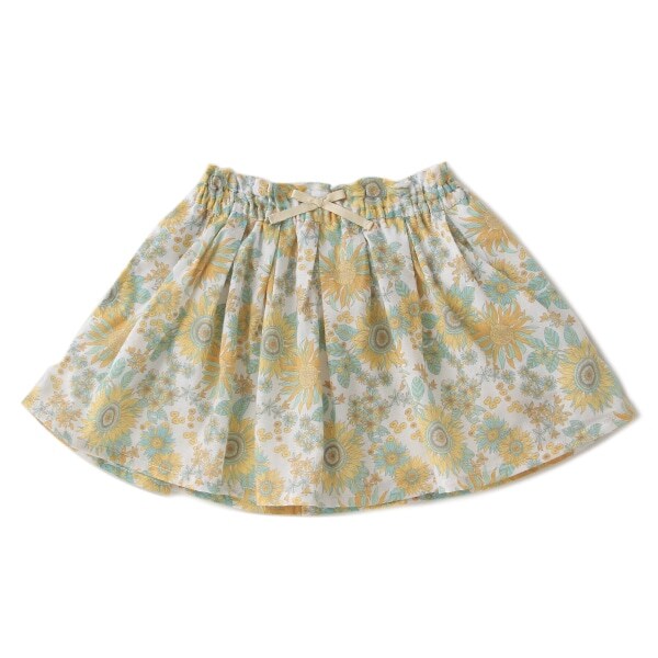 花柄タックスカート