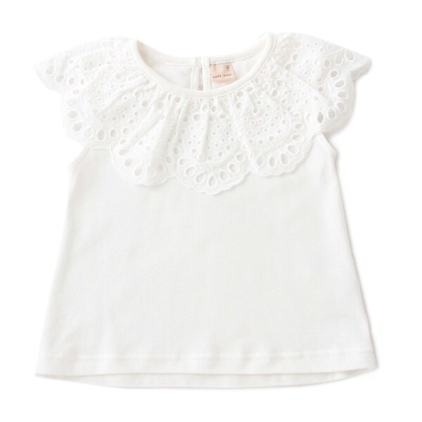 スカラップレース衿Tシャツ