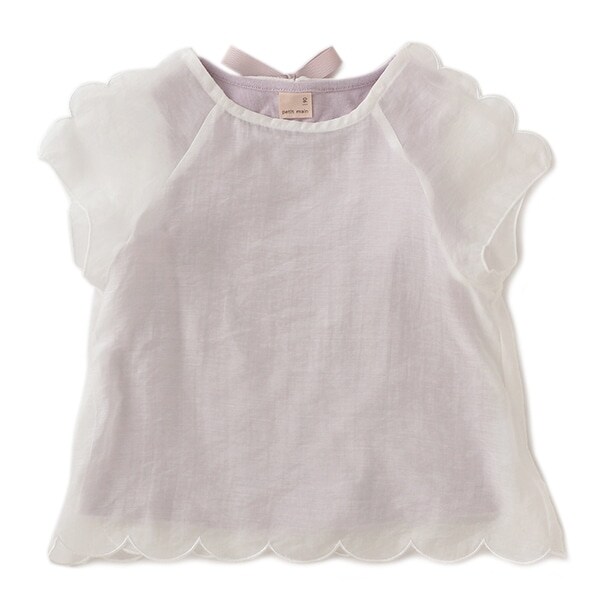 透けスカラップTシャツ×タンクトップセット