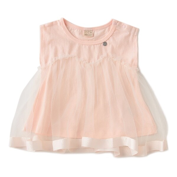 ふんわりチュールつきチュニック