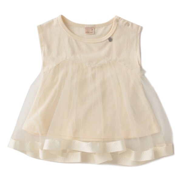 ふんわりチュールつきチュニック