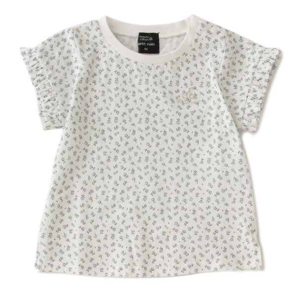 オーガニックコットン ワンポイント刺しゅうフレアTシャツ