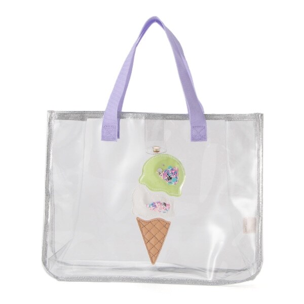 スパンコール入りクリアバッグ【SWIM】