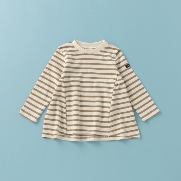 後ろギャザーボーダーTシャツ