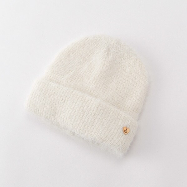 後ろベロアリボンシャギーニットキャップ