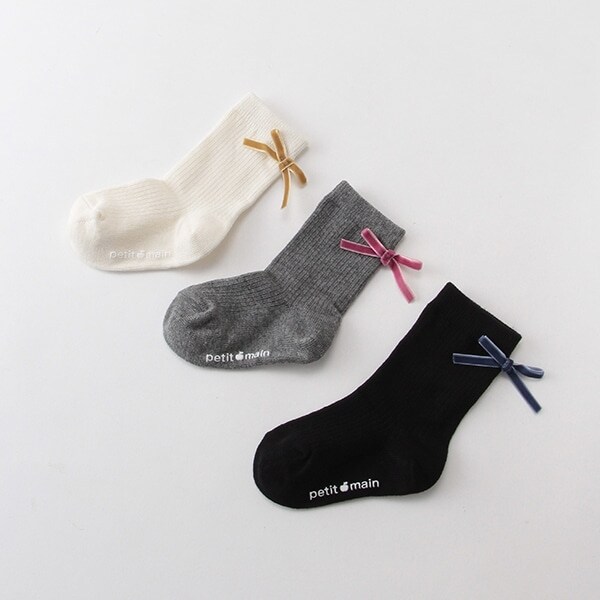 バックリボンつきソックス3Pセット